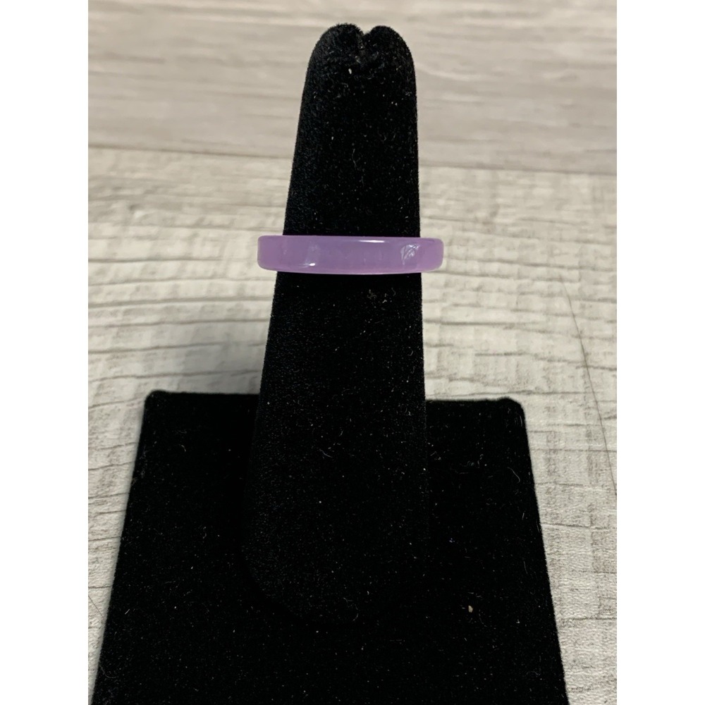 Colorful Acrylic Ring - Transparent Resin Band Round Ring Purple